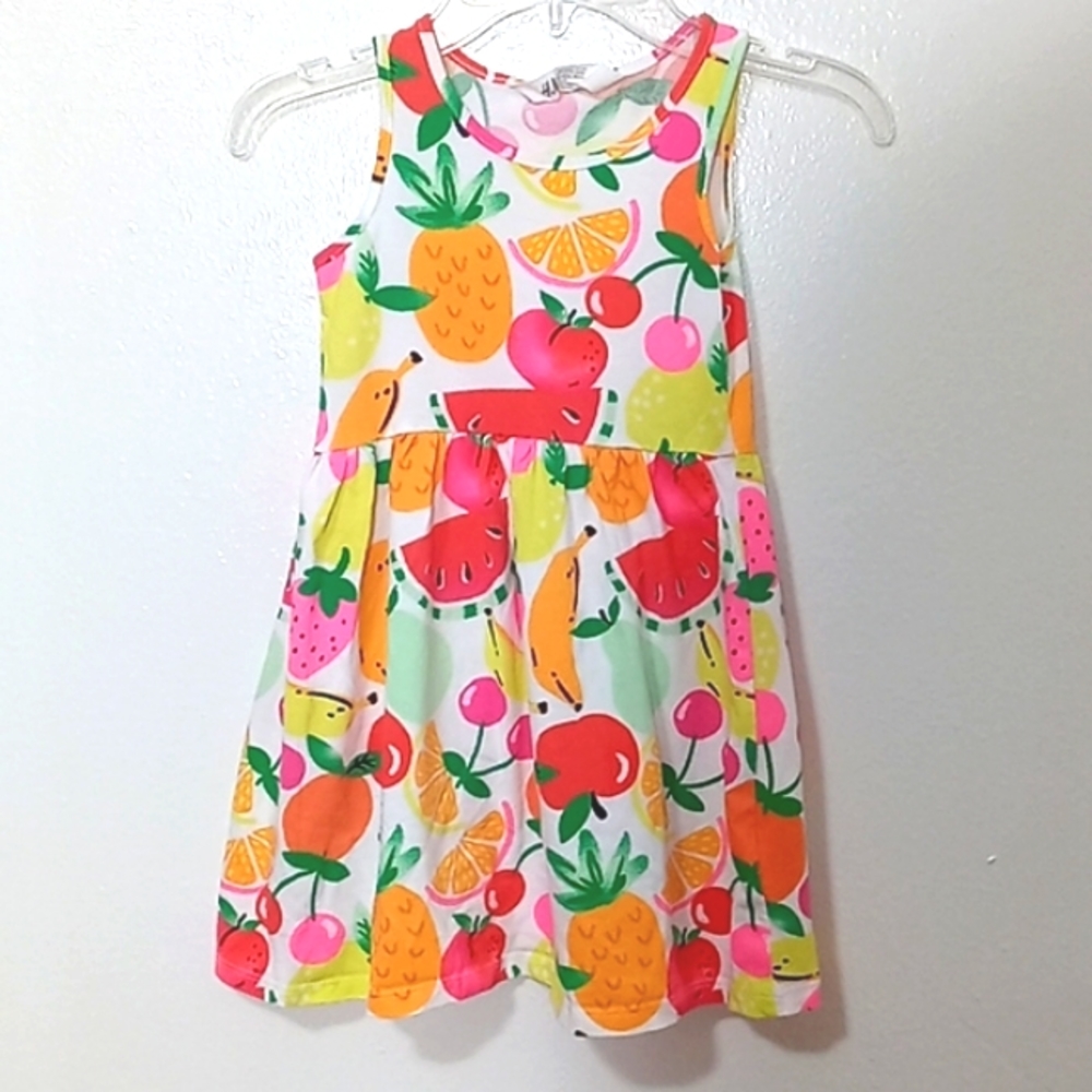 H&M Girls Fruity Sleeveless Dress 4-6 yrs